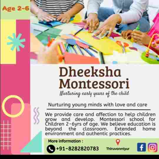 Dheeksha montessori school Day Care and Activity center preschool logo