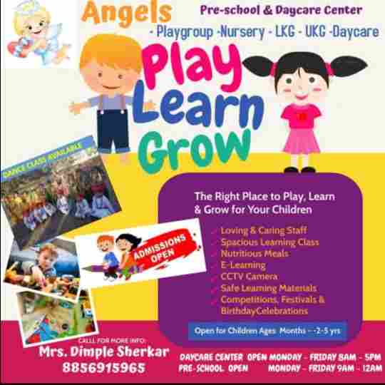 Angels pre-school and daycare center preschool logo