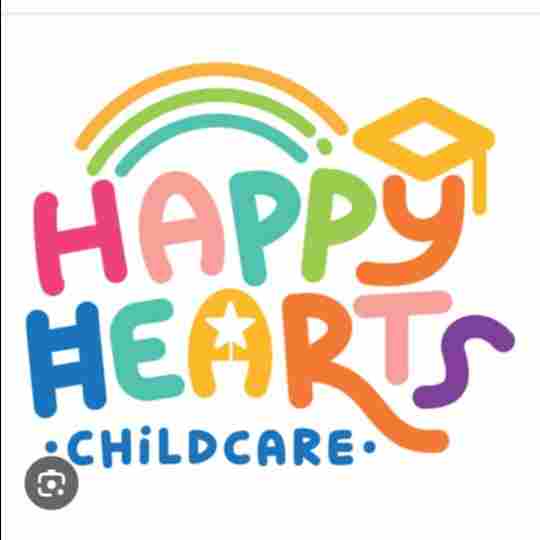 Happy hearts day care preschool logo