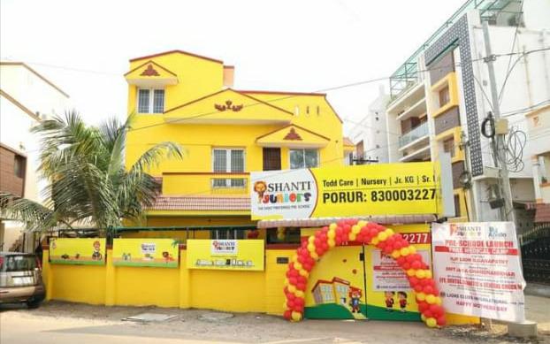 Shanti Juniors preschool building in Porur, Chennai