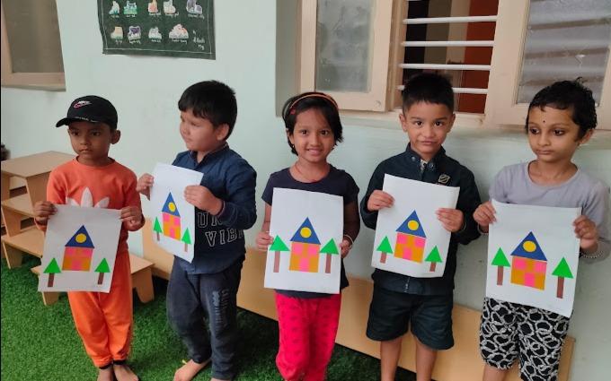 Samskruthi Montessori House Of Children preschool building in Banashankari Stage I, Bengaluru