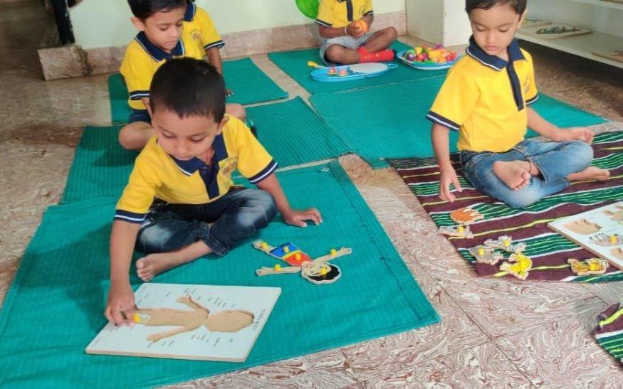Laksh Montessori Pre School preschool building in Arekere, Bengaluru
