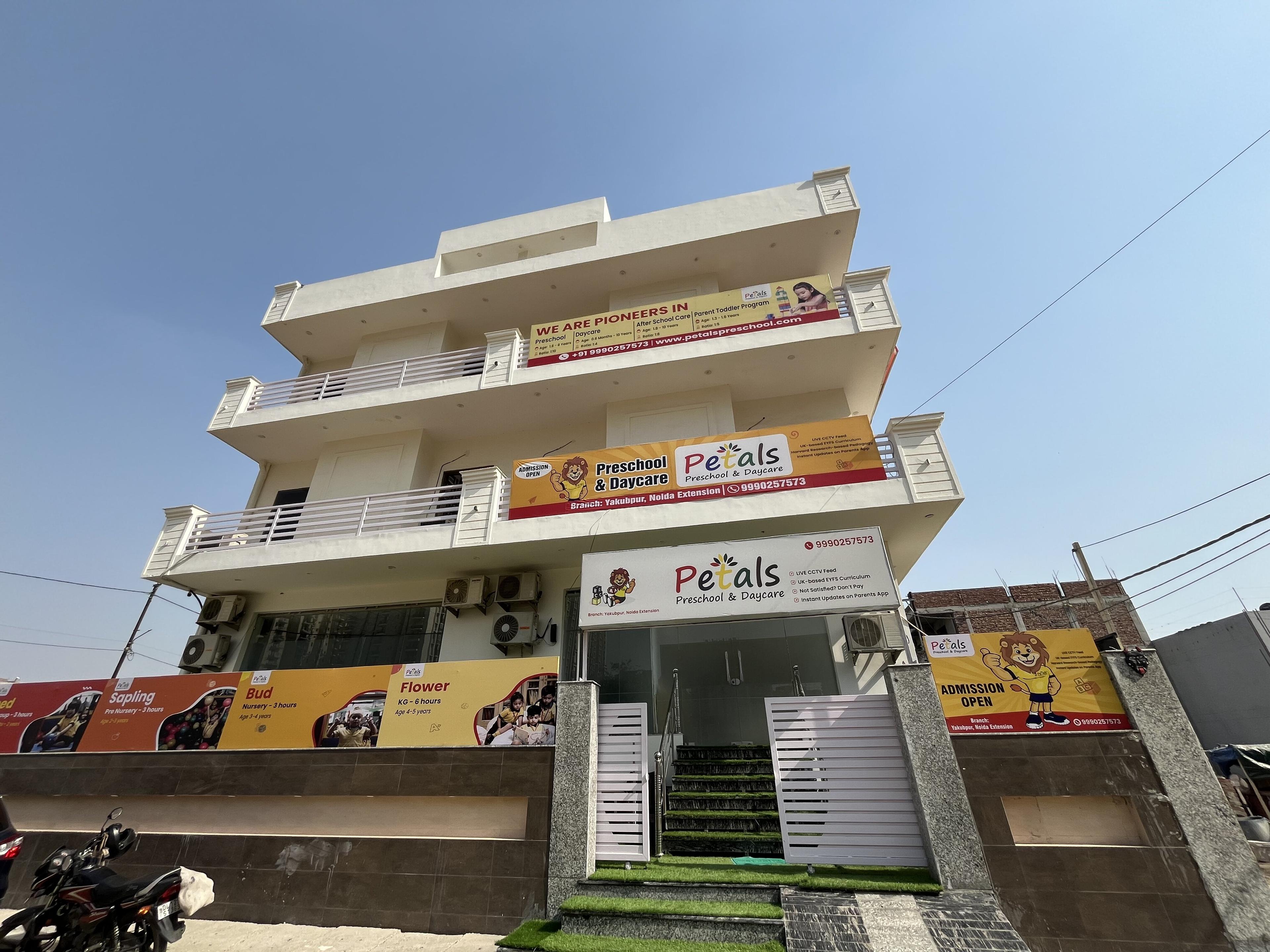 Petals Preschool Noida Extension preschool building in Sector 16b, Greater Noida