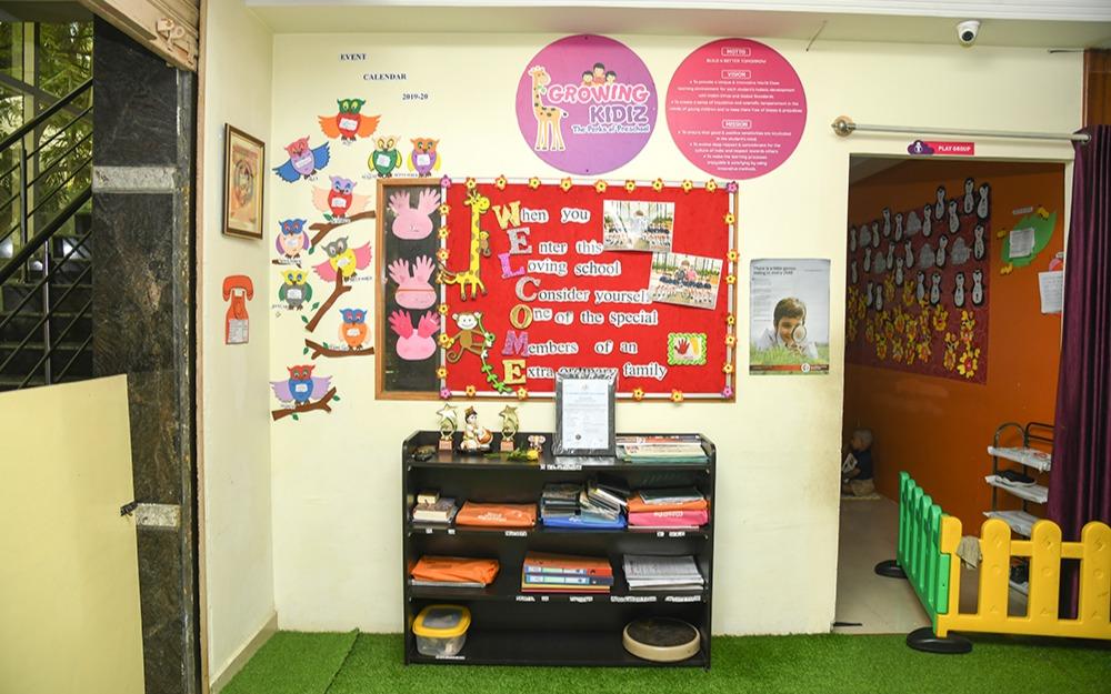 Growing Kidiz preschool building in Wilson Garden, Bengaluru