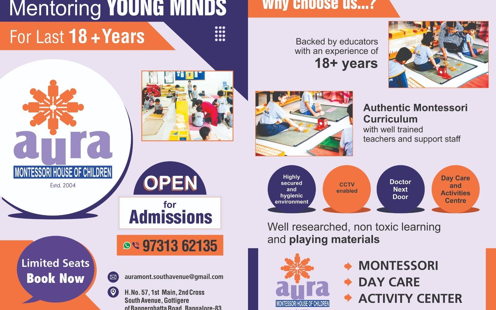 Aura Montessori House of children - Gottigere preschool building in Gottigere, Bengaluru