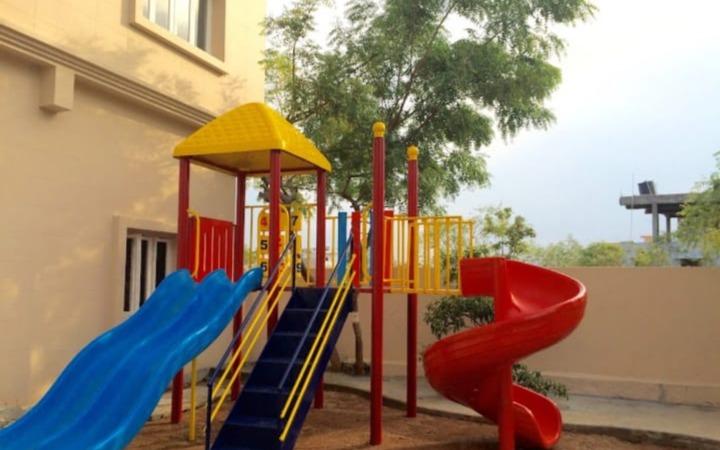 Kangaroo Kids preschool building in Bandlaguda Jagir, Hyderabad