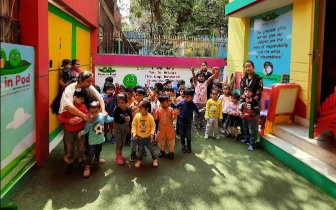 Peas In Pod Anand Vihar preschool building in Gurudwara, New Delhi