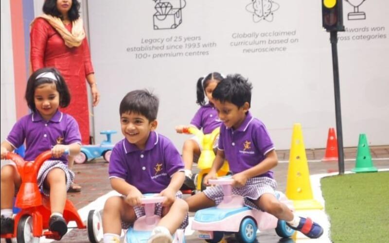 Kangaroo Kids Shamshabad preschool building in Shamshabad, Hyderabad