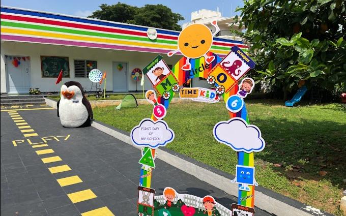 Time Kids preschool building in Nagarbhavi, Bengaluru