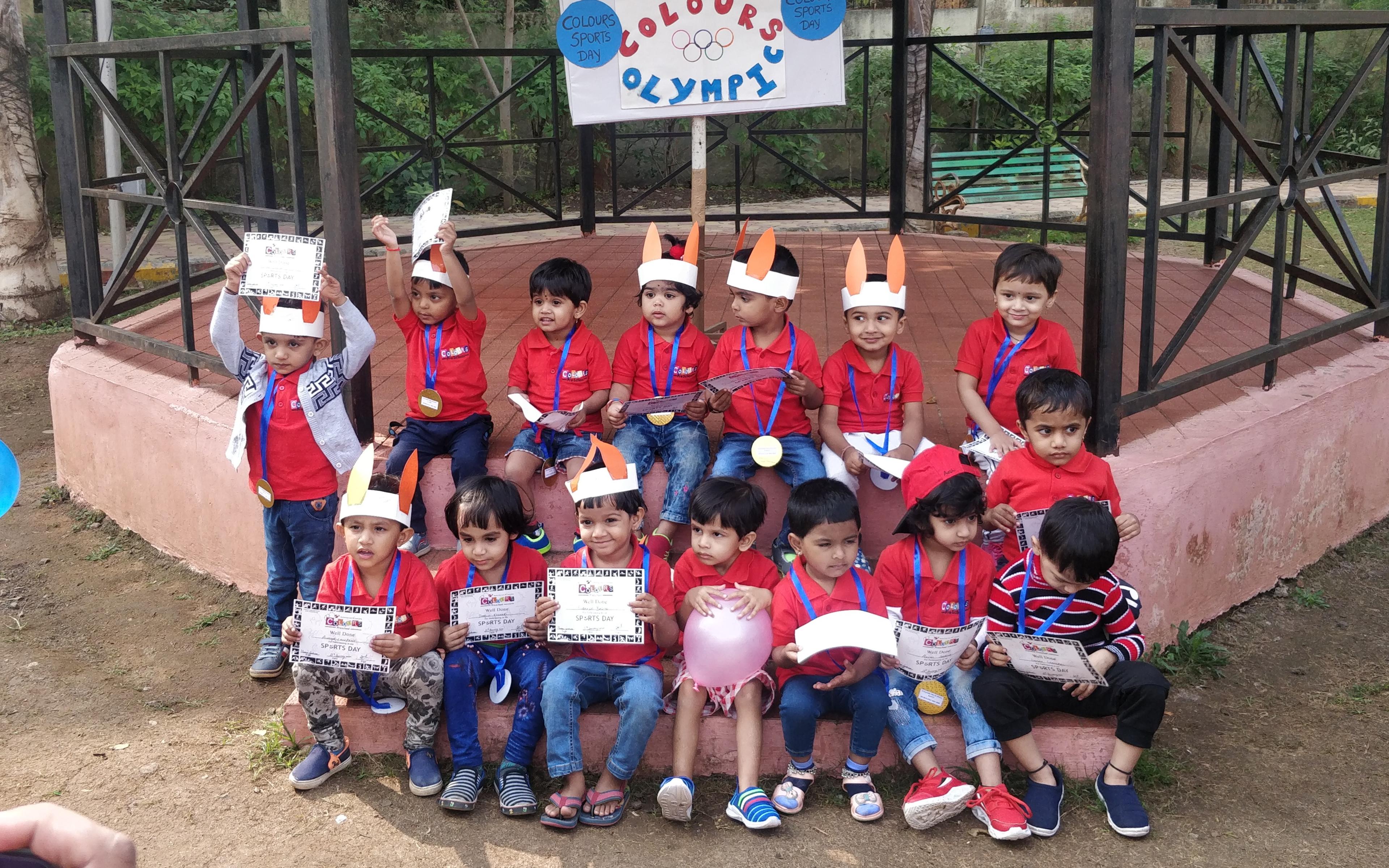 Colours Preschool and Daycare preschool building in Ravet, Pune