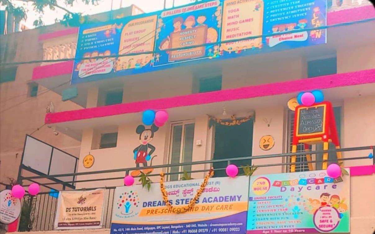 Dreams Steps Academy preschool building in Attiguppe, Bengaluru