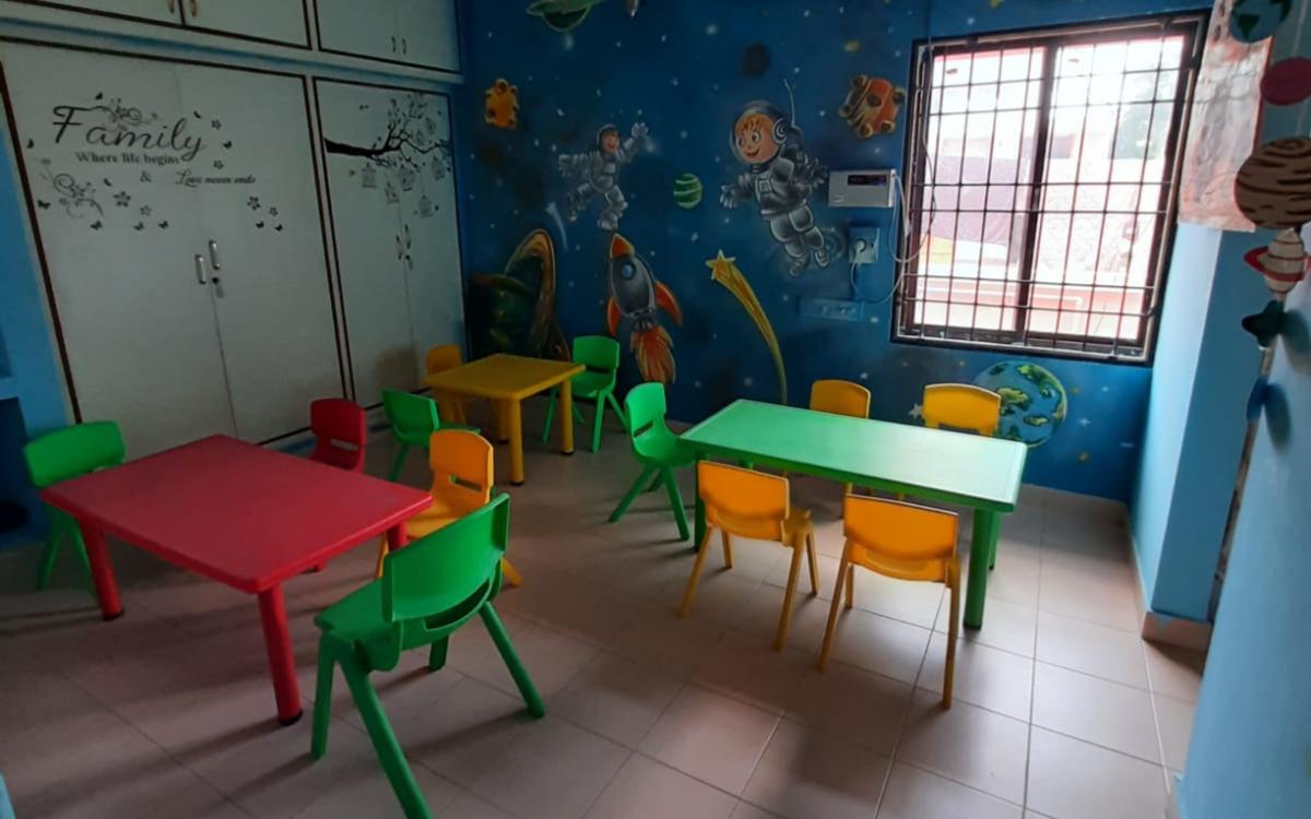 Little Elly preschool building in Alappakkam, Chennai