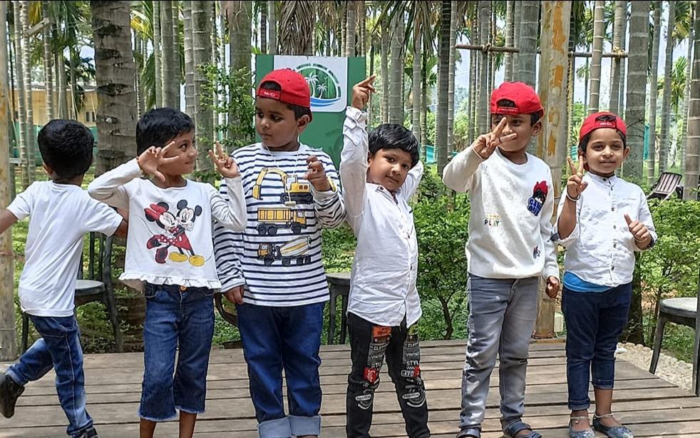 Hello Kids Honey Dew preschool building in Krishnarajapura, Bengaluru