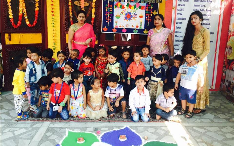 A Divine Child Playschool preschool building in Sector 91, Faridabad