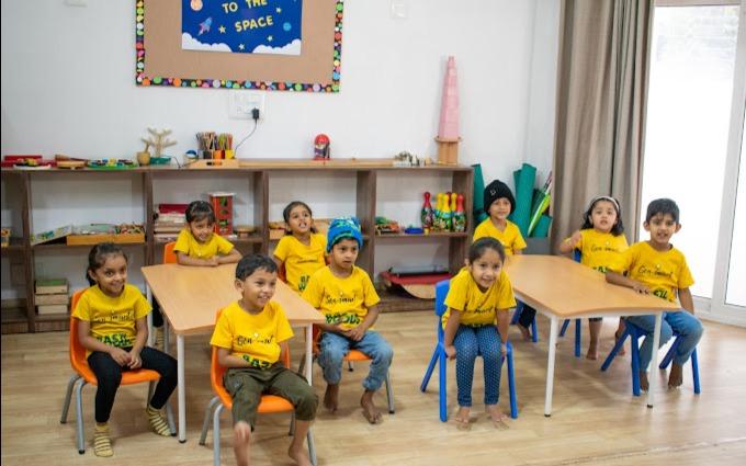 Basilwoods Juniors preschool building in Malleshwaram, Bengaluru