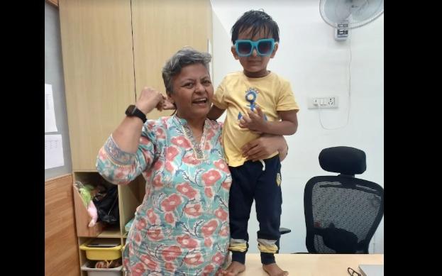 Kiddie Den Kokapet preschool building in Satellite, Ahmedabad