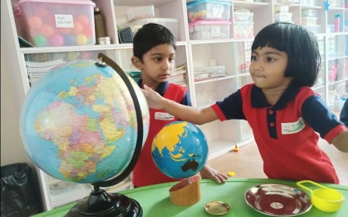 Happy Childhood Montessori preschool building in Sahakar Nagar, Bengaluru