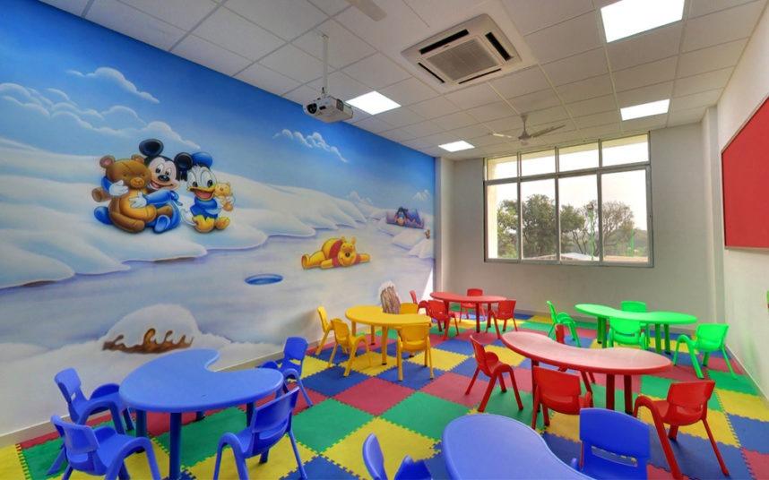 Rainbow International School preschool building in Brahmand, Thane