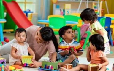 Kreative Kidzz+ Delhi preschool building in Preet Vihar, New Delhi