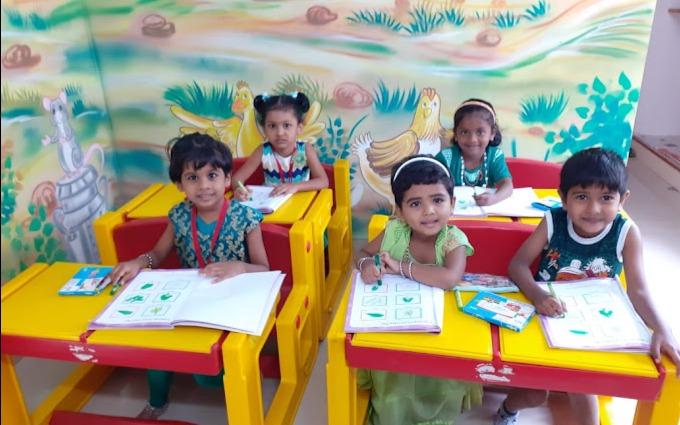 Smartkidz play school preschool building in Vidyaranyapura, Bengaluru