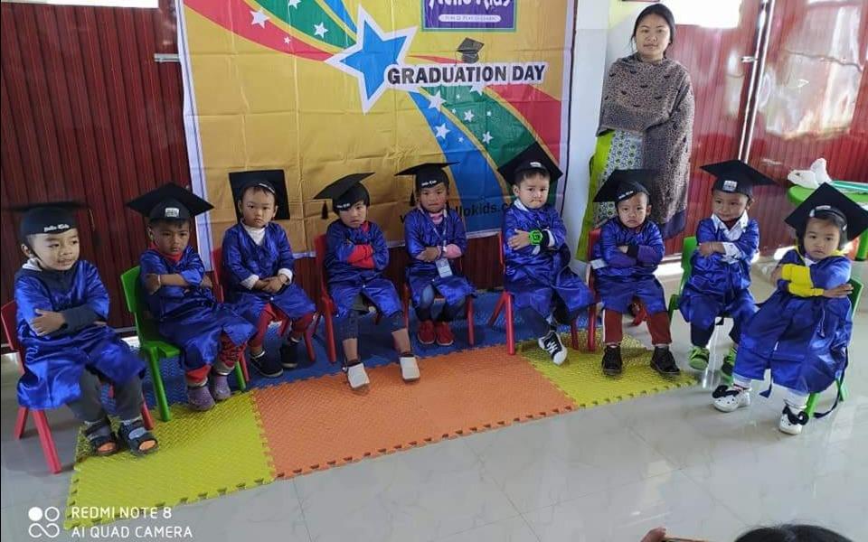 Hello Kids - Sunflower preschool building in Patlou Leikai, Moirang