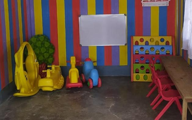 Hello Kids - Risangor preschool building in Ladthadlaboh, Jowai