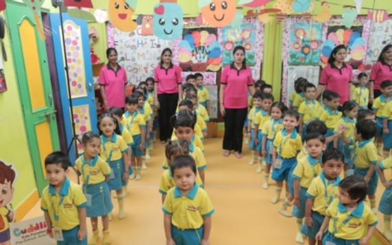 Cuddling Bee Sector 8 preschool building in Rohini, New Delhi