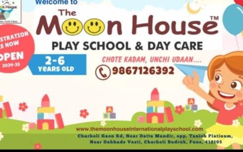 The Moon House play school  And  Day Care preschool building in Charholi, Pune