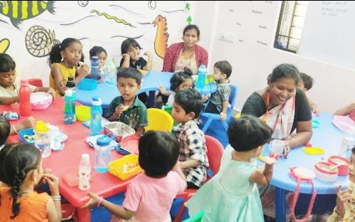 Wow Kids Pink Petals Pre-school and Daycare preschool building in Mahadevapura, Bengaluru