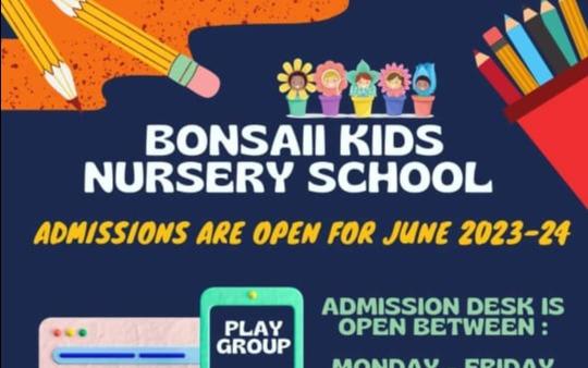 Bonsaii Kids Nursery School preschool building in Bibwewadi, Pune
