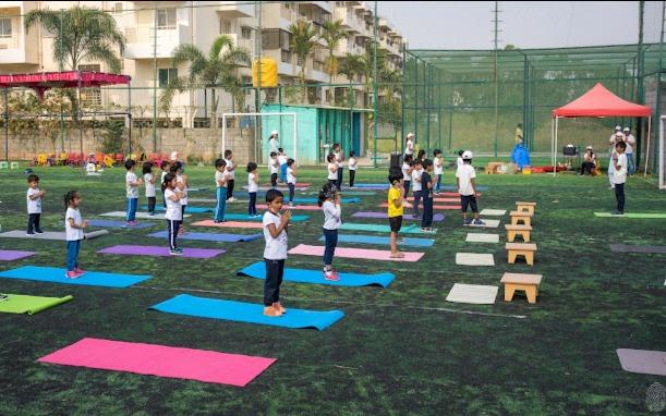 Geervani Montessori School and Childcare preschool building in Varthur, Bengaluru